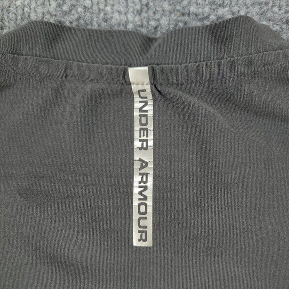 Under Armour Shirt Men Medium Gray HeatGear Logo Graphic Tee Short Sleeve Adult - Picture 9 of 14